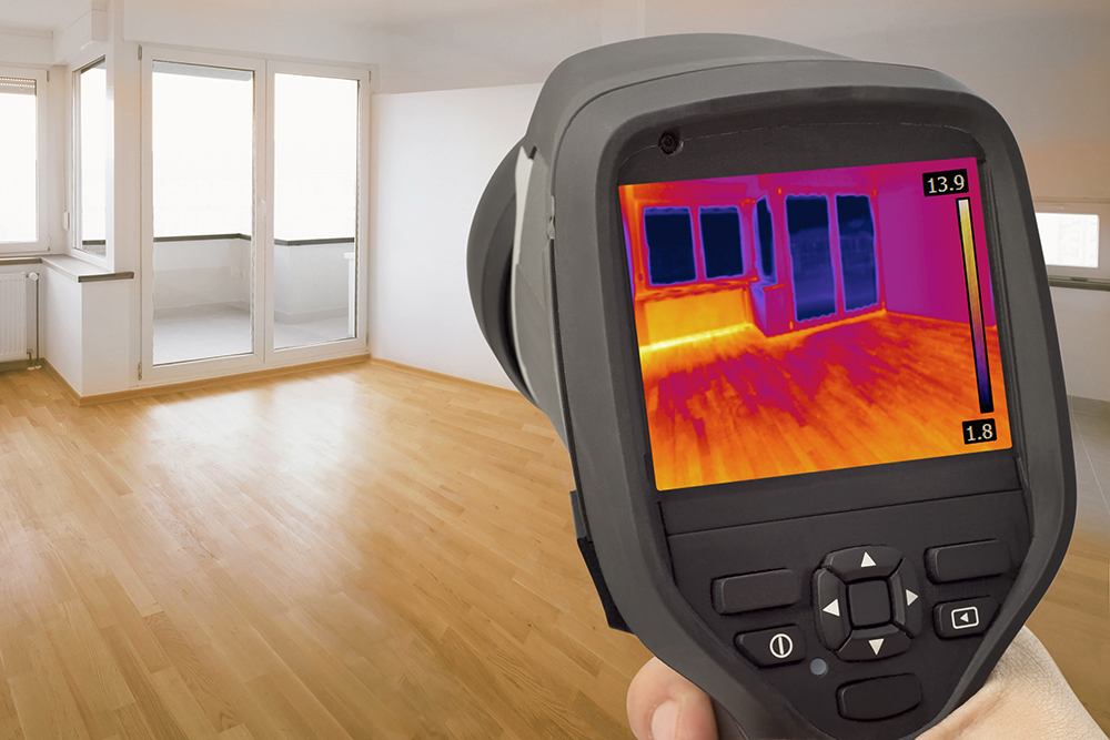 Thermal Image of Heat Leak thru Windows